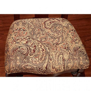 Sunvega Brown Cherry Padded Fabric Dining Chairs Set of 2 Side Chairs