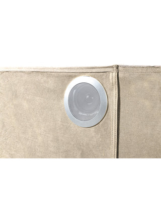 Sunvega Queen Size Upholstered Bed with Electric Fireplace and Bluetooth Speakers in Gray Velvet