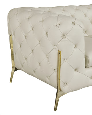 Sunvega Top Grain Italian Leather Chair with High-Density Foam Cushioning
