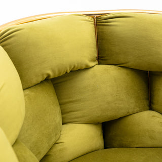 Sunvega Luxury Modern Velvet Single Sofa Chair for Bedroom Lazy Person Stool