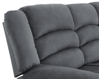 Sunvega Microfiber Fabric Recliner Chair with Lumbar Support and Stainless Steel Base