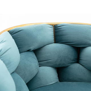Sunvega Luxury Modern Velvet Single Sofa Chair for Bedroom Lazy Person Stool