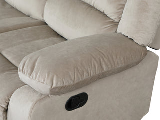 Sunvega Microfiber Fabric Recliner Chair with Lumbar Support and Stainless Steel Base