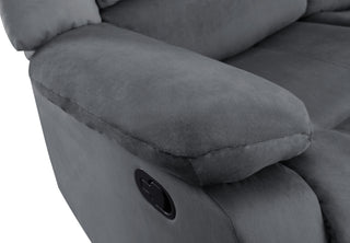 Sunvega Microfiber Fabric Recliner Chair with Lumbar Support and Stainless Steel Base