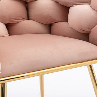 Sunvega Luxury Modern Velvet Single Sofa Chair for Bedroom Lazy Person Stool