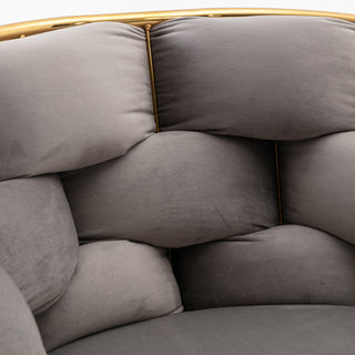 Sunvega Luxury Modern Velvet Single Sofa Chair for Bedroom Lazy Person Stool