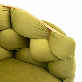 Sunvega Luxury Modern Velvet Single Sofa Chair for Bedroom Lazy Person Stool