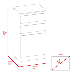 Sunvega White Jewelry Box with Flip Top Mirror and Two Drawers