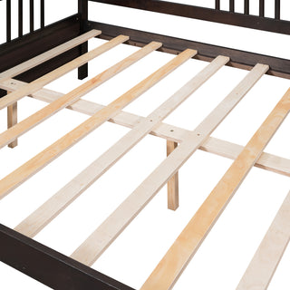 Sunvega Espresso Full Size Daybed with Support Legs and Storage Space