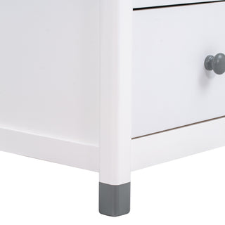 Sunvega Kids Wooden Nightstand with Two Drawers for Bedroom End Table