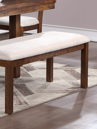 Sunvega Contemporary Style Solid Wood Bench with Upholstered Cushion for Kitchen Dining Room