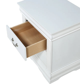 Sunvega Solid Wood Louis Philip Style Nightstand with Two Soft Close Drawers