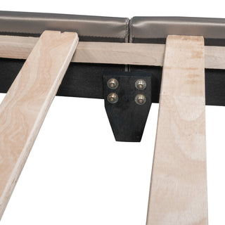 Sunvega Full Size Upholstered Leather Platform Bed with Rabbit Ornament and High Load Capacity