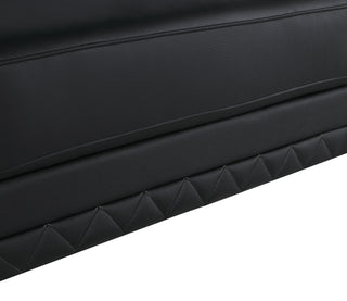 Sunvega Top Grain Italian Leather Loveseat with Stainless Steel Chrome Legs
