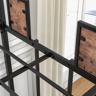 Sunvega Twin Over Twin Metal Bunk Bed with Double Guard Rails and Ladder