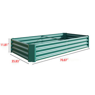Sunvega 72x36x12 Inch Metal Raised Garden Bed for Plants Vegetables and Flowers