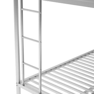 Sunvega Twin over Full Bunk Bed with Twin Trundle and Two Ladders