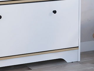 Sunvega Calgary Superior Top Shoe Rack with Two Upturned Drawers and Open Shelf