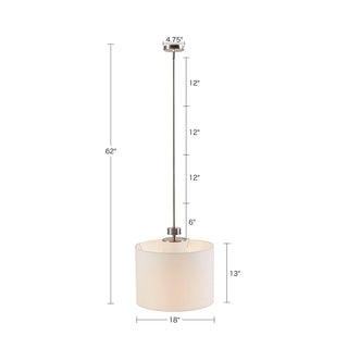 Sunvega Pacific Metal Pendant with Drum Shade for Industrial Style Lighting