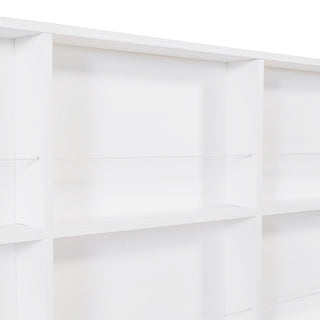 Sunvega White Twin Size Wooden House Bed with 2 Storage Drawers and Shelf