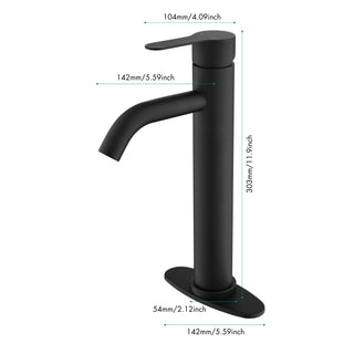 Sunvega Single Handle Stainless Steel Bathroom Sink Faucet for 1 or 3 Holes