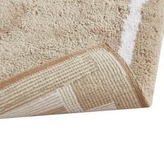 Sunvega Plush Cotton Tufted Bath Rug with Non-Skid Backing and Hotel Design