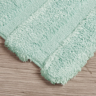 Sunvega Soft Fade Resistant Non Skid Bath Rug with High Low Stripe Design