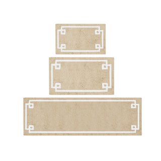 Sunvega Plush Cotton Tufted Bath Rug with Non-Skid Backing and Hotel Design