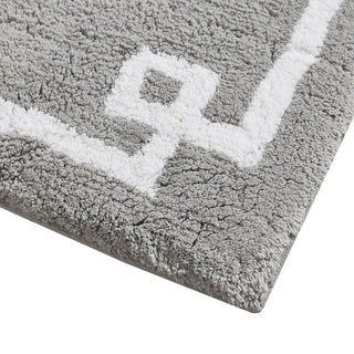Sunvega Plush Cotton Tufted Bath Rug with Non-Skid Backing and Hotel Design