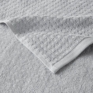 Sunvega Antimicrobial Jacquard Waffle Cotton Towel Set with Dobby Cuff and Quick Dry