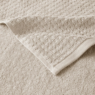 Sunvega Antimicrobial Jacquard Waffle Cotton Towel Set with Dobby Cuff and Quick Dry