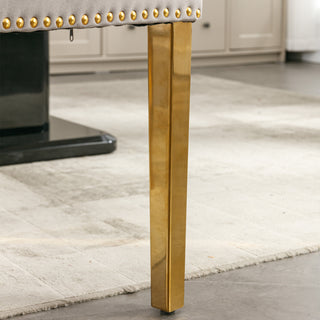 Sunvega Modern High-end Tufted Velvet Upholstered Dining Chair with Chrome Legs and Nailhead Trim