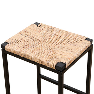 Sunvega Set of 2 Modern Paper Rope Woven Counter Height Dining Chairs with Back