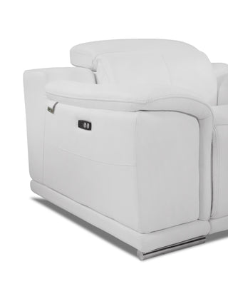 Sunvega Power Recliner Chair in Top Grain Italian Leather with USB Charger