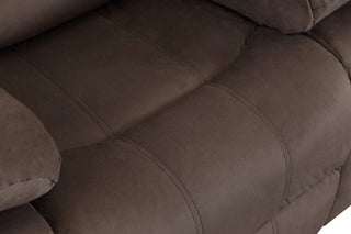 Sunvega Microfiber Fabric Upholstered Sofa with Stainless Steel Base and Lumbar Support