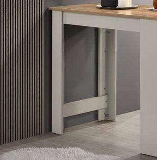 Sunvega Light Gray 47" Counter Height Dining Table with Cabinet and Drawer Storage