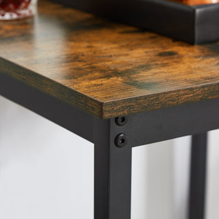 Sunvega Bar Table Set with 2 PU Soft Seat Backrest Bar Stools for Small Spaces