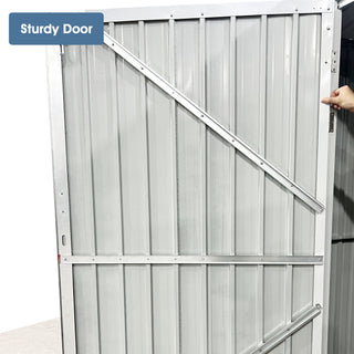 Sunvega 20x13 FT Outdoor Metal Garage Shed with 2 Lockable Doors and 4 Vents
