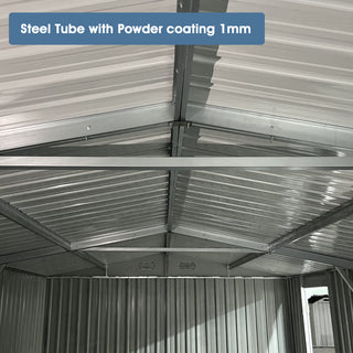Sunvega 20x13 FT Outdoor Metal Garage Shed with 2 Lockable Doors and 4 Vents