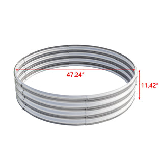 Sunvega 47.24 Inch Round Metal Raised Garden Bed for Vegetables Flowers and Herbs