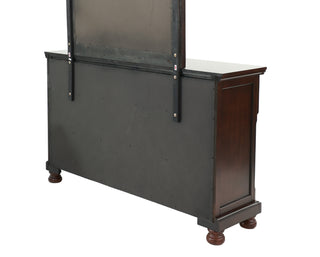 Sunvega Antique Cherry Wood Dresser with 65 by 18 by 40 Inch Dimensions