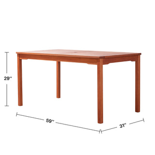 Sunvega Honey Eucalyptus Wooden Outdoor Dining Stool with Weather Resistant Finish