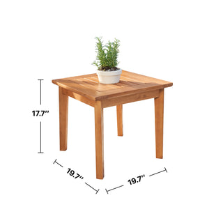 Sunvega Honey Eucalyptus Wooden Outdoor Dining Stool with Weather Resistant Finish