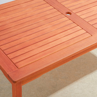 Sunvega Honey Eucalyptus Wooden Outdoor Dining Stool with Weather Resistant Finish
