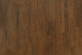 Sunvega Transitional Dark Walnut Finish 5pc Dining Set with Beige Fabric Cushioned Seats