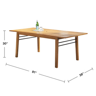 Sunvega Honey Eucalyptus Wooden Outdoor Dining Stool with Weather Resistant Finish