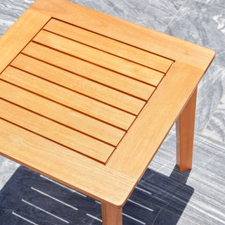 Sunvega Honey Eucalyptus Wooden Outdoor Dining Stool with Weather Resistant Finish