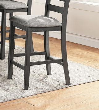 Sunvega Counter Height Dining Set with Shelve Base Table and Ladder Back Chairs