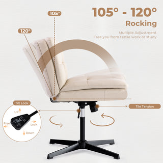 Sunvega Swivel Home Office Desk Chair with 360° Tiling and Adjustable Height