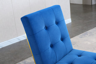 Sunvega Modern Velvet Dining Chair Set of 2 with Tufted Design and Gold Base
